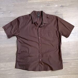 Oakley Short Sleeve Brown Shirt - Slim Fit Large